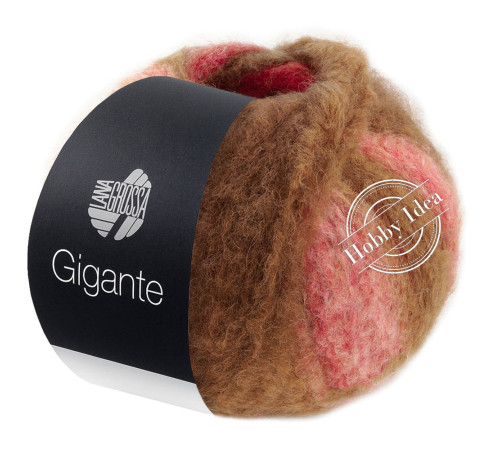 Lana Grossa Gigante 05 Коричнево-розово-терракотовый*