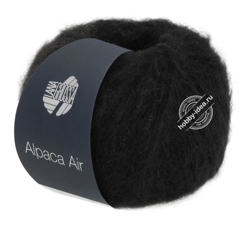 Lana Grossa Alpaca Air 012 Чёрный