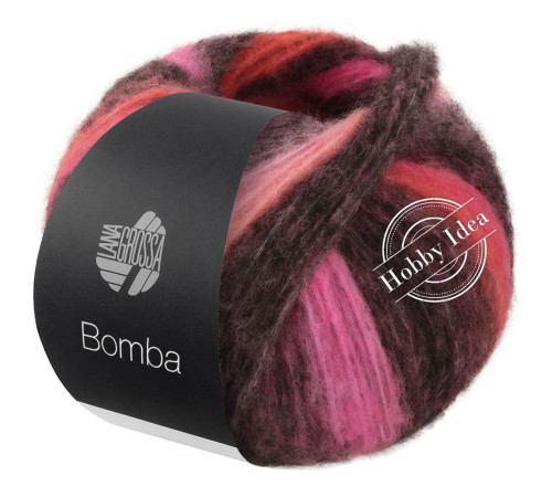 Lana Grossa Bomba 02 Розовая полоса