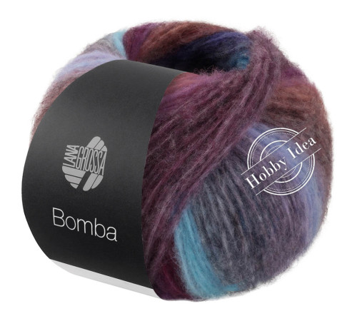 Lana Grossa Bomba 03 Красно-синяя полоса