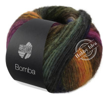 Lana Grossa Bomba 04 Жёлто-зелёнаяя полоса