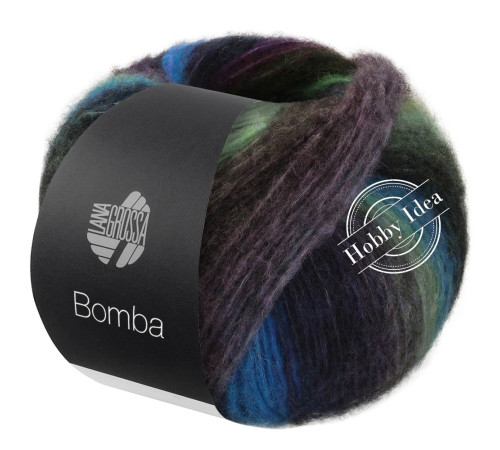 Lana Grossa Bomba 05 Зеленая полоса