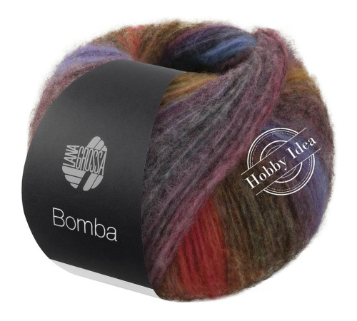 Lana Grossa Bomba 06 Сине-бирюзовая полоса