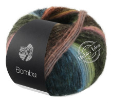 Lana Grossa Bomba 07 Голубо-оранжевая полоса