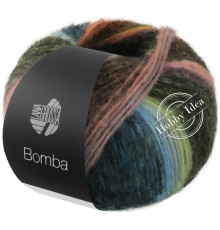Lana Grossa Bomba 07 Голубо-оранжевая полоса