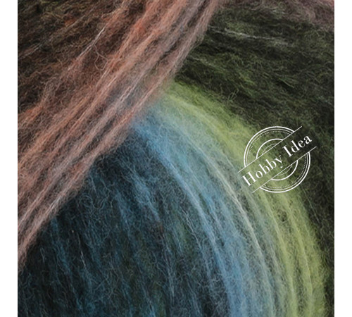 Lana Grossa Bomba 07 Голубо-оранжевая полоса