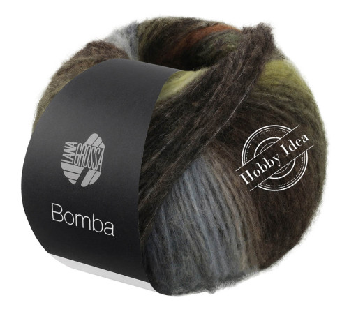 Lana Grossa Bomba 09 Коричневая полоса