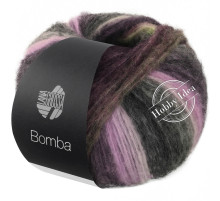 Lana Grossa Bomba 10 Лаймово-ягодная полоса