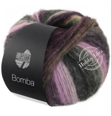 Lana Grossa Bomba 10 Лаймово-ягодная полоса