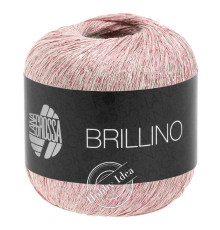Lana Grossa Brillino 008 Бело-розовый