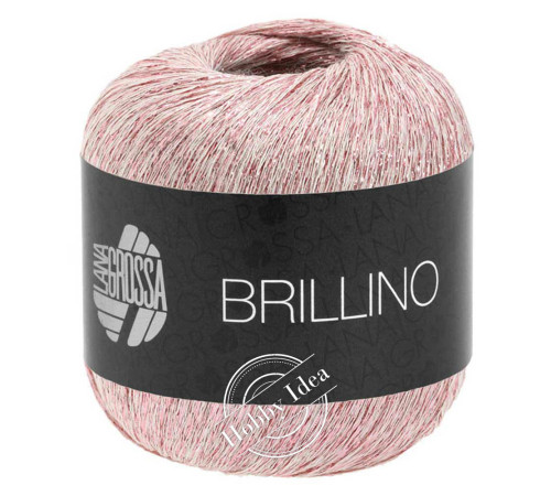 Lana Grossa Brillino 008 Бело-розовый
