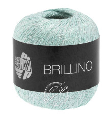 Lana Grossa Brillino 011 Светло-бирюзовый серебристый