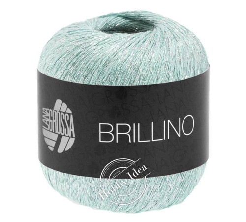 Lana Grossa Brillino 011 Светло-бирюзовый серебристый