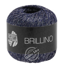 Lana Grossa Brillino 012 Тёмно-синий серебристый
