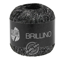 Lana Grossa Brillino 013 Чёрно-серебристый