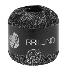 Lana Grossa Brillino 013 Чёрно-серебристый