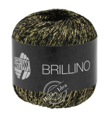 Lana Grossa Brillino 015 Чёрно-золотой