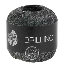 Lana Grossa Brillino 018 Чёрно-коричневый серебристый