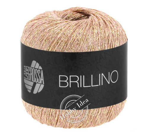Lana Grossa Brillino 019 Пыльно-розовый золотой