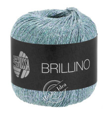 Lana Grossa Brillino 021 Серо-голубой серебристый