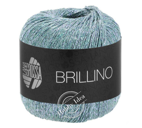Lana Grossa Brillino 021 Серо-голубой серебристый