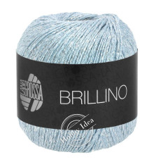 Lana Grossa Brillino 022 Светло-голубой серебристый