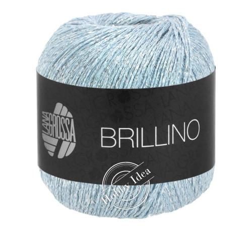 Lana Grossa Brillino 022 Светло-голубой серебристый