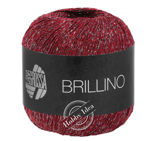 Lana Grossa Brillino 023 Винный серебристый