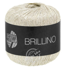 Lana Grossa Brillino 032 Кремово-серебристый