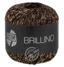 Lana Grossa Brillino 033 Чёрно-золотой