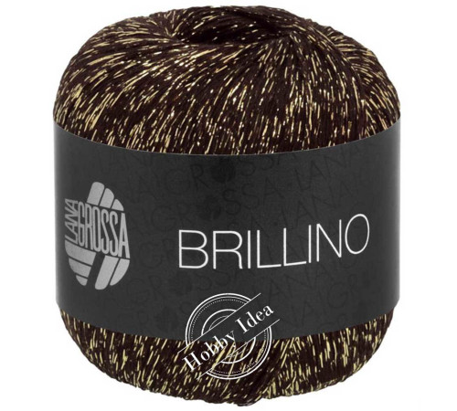 Lana Grossa Brillino 033 Чёрно-золотой