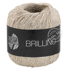 Lana Grossa Brillino 039 Бежевый с серебром