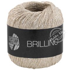 Lana Grossa Brillino 039 Бежевый с серебром