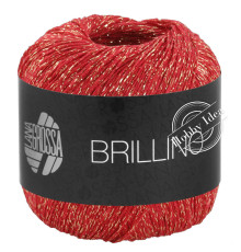 Lana Grossa Brillino 040 Томат с золотом