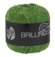 Lana Grossa Brillino 043 Зелёный с золотом