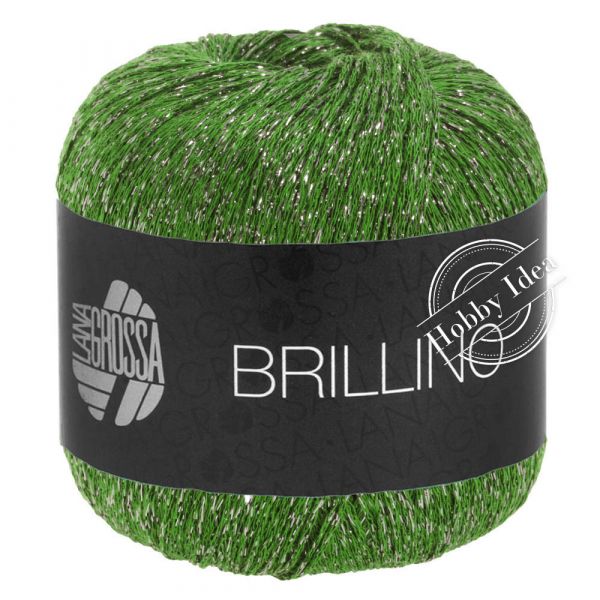 Lana Grossa Brillino 043 Зелёный с золотом из категории Lana Grossa Brillino