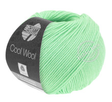 Lana Grossa Cool Wool 2087 Бело-зелёный*