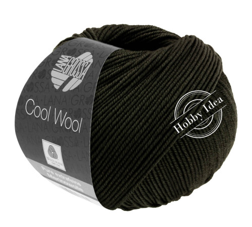Lana Grossa Cool Wool 2104 Чёрно-зелёный