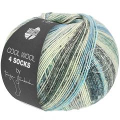 Lana Grossa Cool Wool 4 Socks Print 7751 Голубо-бежево-коричневый