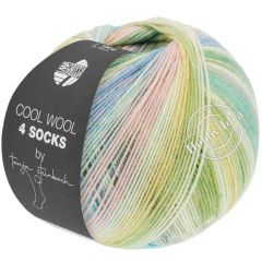 Lana Grossa Cool Wool 4 Socks Print 7756 Зелёно-розово-голубой