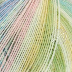 Lana Grossa Cool Wool 4 Socks Print 7756 Зелёно-розово-голубой