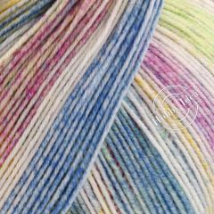 Lana Grossa Cool Wool 4 Socks Print 7765 Мятно-голубо-розовый