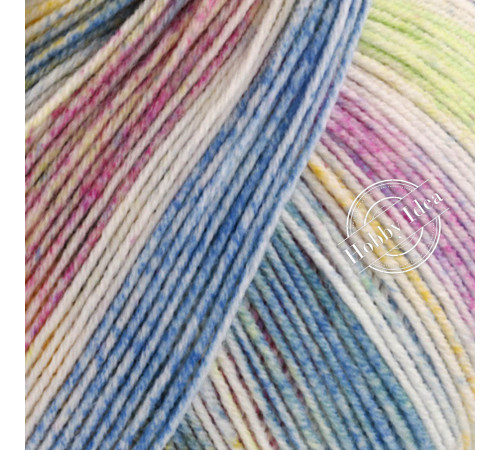 Lana Grossa Cool Wool 4 Socks Print 7765 Мятно-голубо-розовый