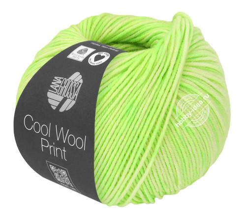 Lana Grossa Cool Wool Neon Print 6522 Светло-зелёный