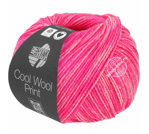 Lana Grossa Cool Wool Neon Print 6525 Розовый
