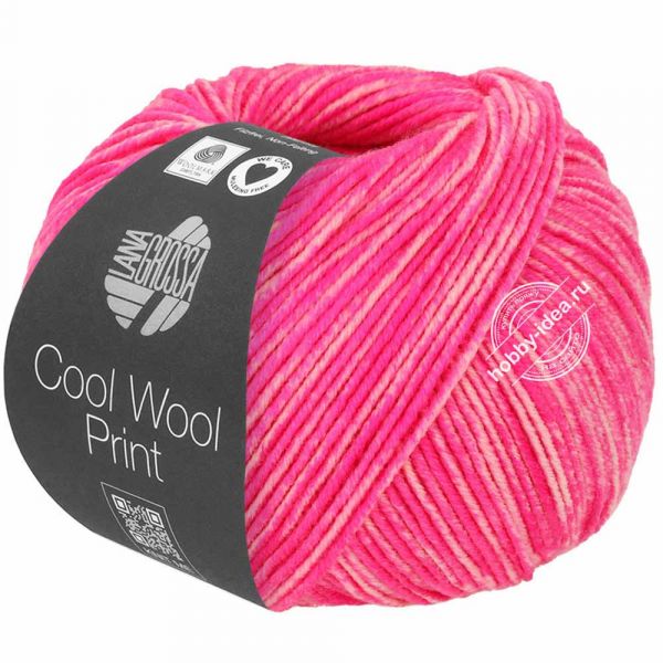 Lana Grossa Cool Wool Neon Print 6525 Розовый из категории 