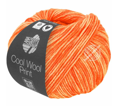 Lana Grossa Cool Wool Neon Print 6526 Оранжевый