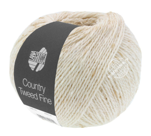 Lana Grossa Country Tweed Fine 101 Суровый белый