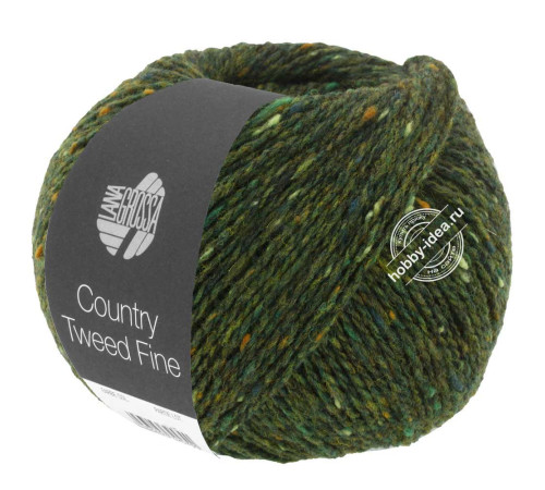 Lana Grossa Country Tweed Fine 107 Тёмно-зелёный