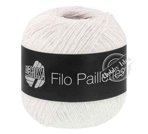 Lana Grossa Filo Paillettes 01 Белый